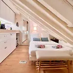 Typical Parisian Studio Under The Roofs Of Paris